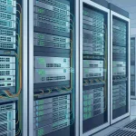Infrastruktur perangkat keras server Network Operation Center yang menangani perutean failover BGP untuk internet dedicated