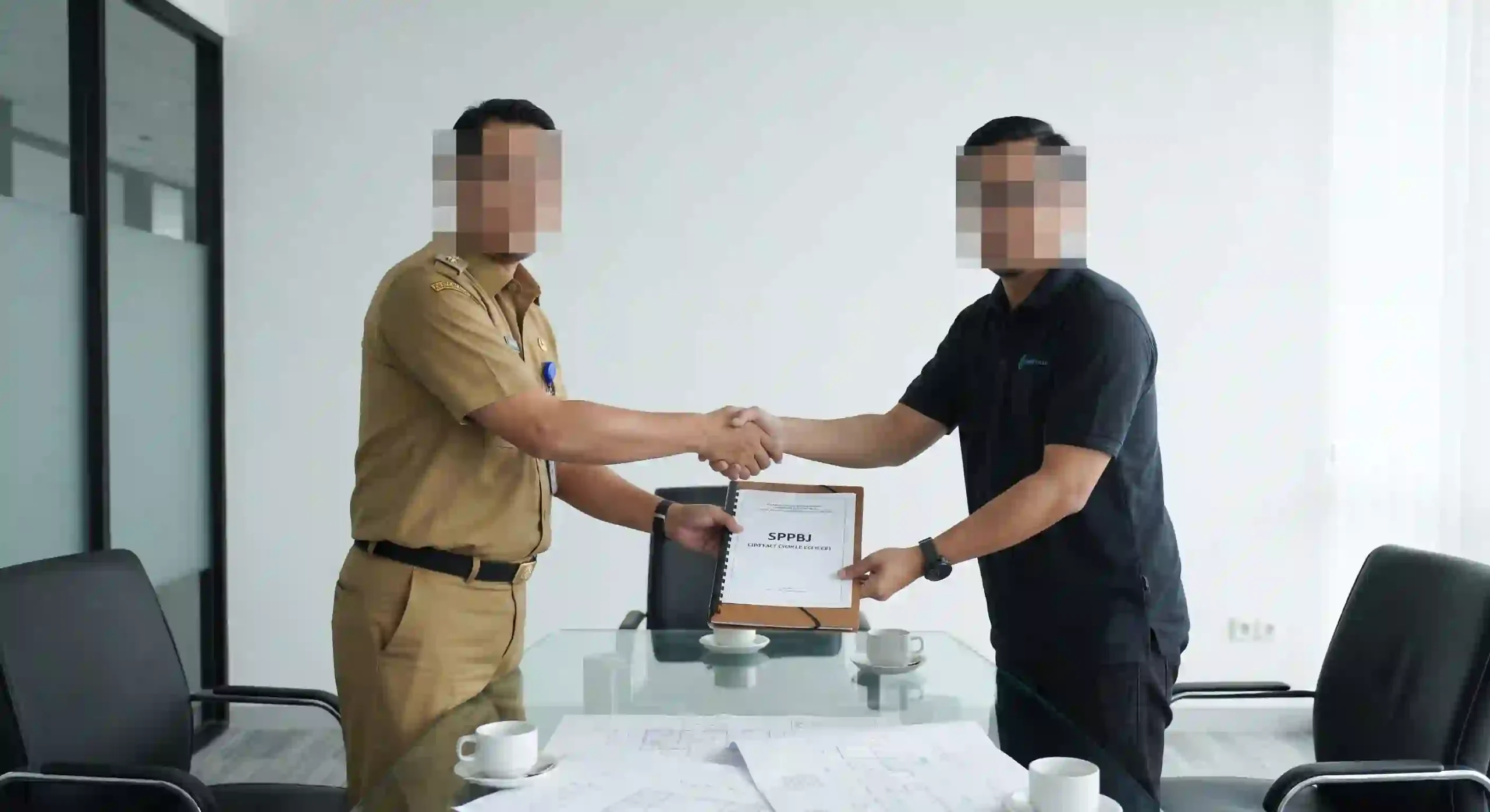 Pertemuan antara perwakilan vendor telekomunikasi dan pejabat pembuat komitmen membahas surat penunjukan pengadaan infrastruktur