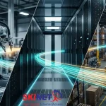 Arsitektur kustom jaringan Internet Dedicated B2B dari SKINET yang dirancang secara spesifik (tailor-made) untuk mengakomodasi beban komputasi sektor manufaktur, pendidikan, dan logistik komersial