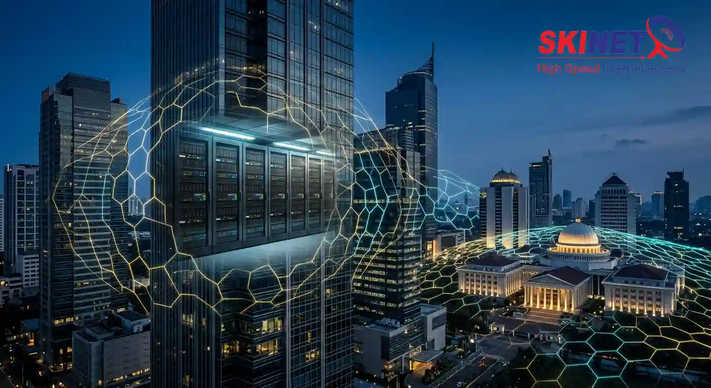 Blueprint arsitektur infrastruktur telekomunikasi B2B SKINET untuk mengamankan operasional kawasan bisnis SCBD dan pemerintahan di DKI Jakarta melalui teknologi High Availability