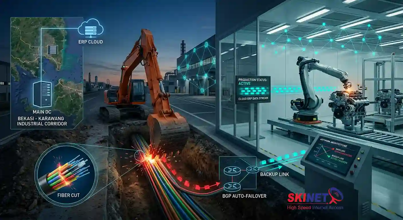 Arsitektur manajemen risiko jaringan IT B2B untuk memproteksi lini perakitan pabrik manufaktur dan kawasan industri di Bekasi dan Karawang