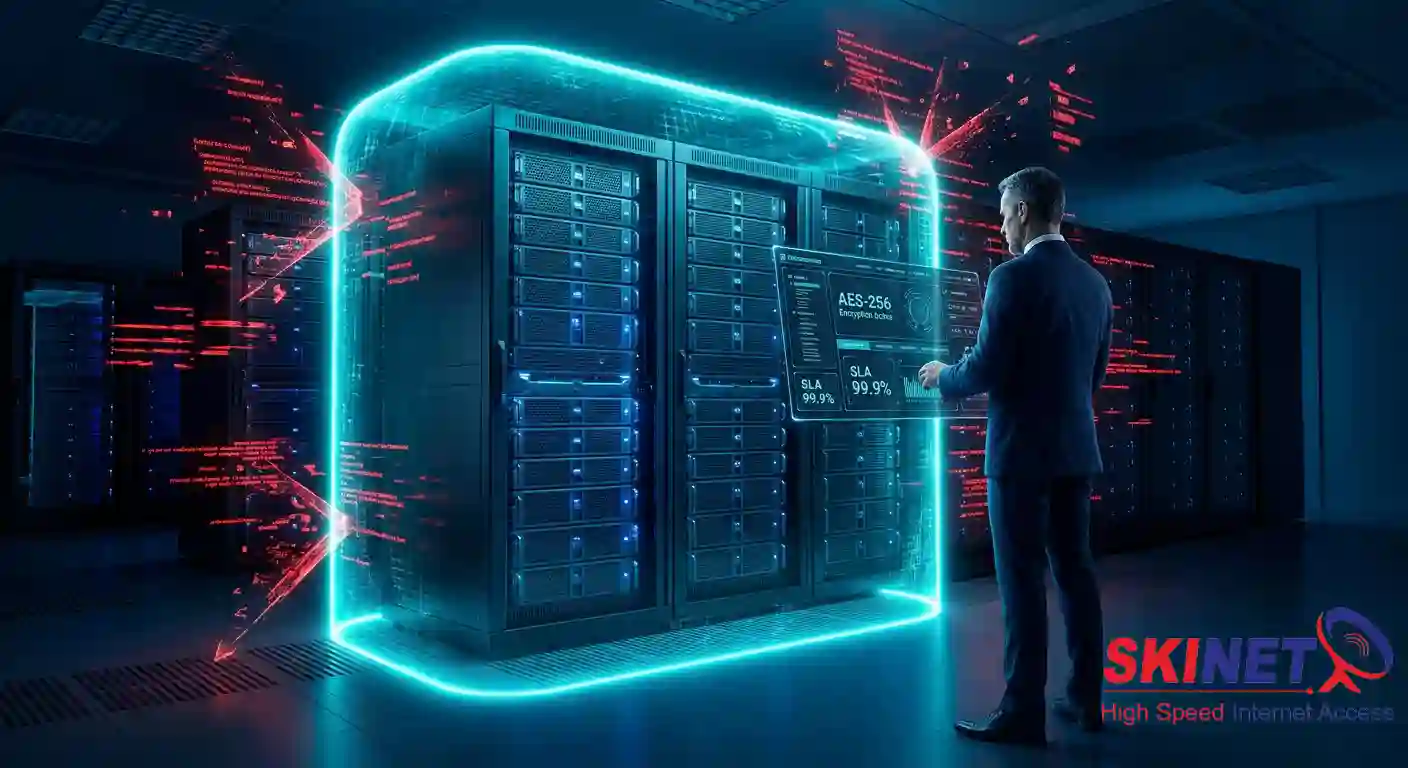 Protokol kepatuhan keamanan siber (Network Compliance) B2B SKINET untuk melindungi fasilitas korporasi dan E-Government dari ancaman peretasan menggunakan teknologi Hardware IPsec VPN